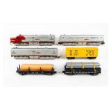Lot of 6 American Flyer Train Engine & Cars