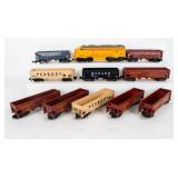 Lot of 11 American Flyer Engine & Cars