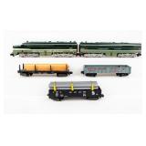 Lot of 5 American Flyer Train Engine & Cars
