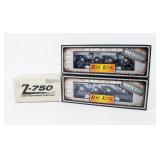 Lot Of 2 Rail King Die-Cast Flatcars & Transformer