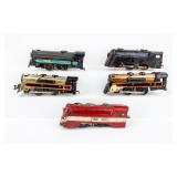 Lot Of 5 Early Marx Toy Train Engines