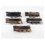 Lot Of 5 Early Marx Toy Train Engines