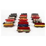 Large Lot Marx Toy Train Cars / Very Old Connector