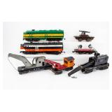 Lot Of 7 Marx Toy Train Engines / Cars