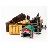 Large Lot Marx Toy Railroad Accessories