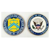 (2) Large Plaques ATF & Vice President 14" Each
