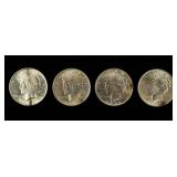 Coin (4) 1922 Peace Silver Dollars Almost Unc.