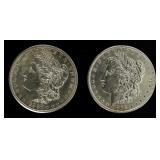 Coin (2) Morgan Silver Dollars 1887-S & 1888