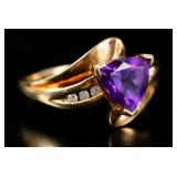Jewelry 10kt Yellow Gold Amethyst Ring