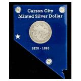 Coin 1890-CC Morgan Silver Dollar in Fine