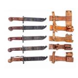 5 Romanian AK Bayonets Numbers Matching