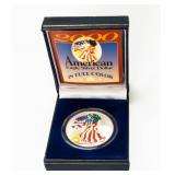 Coin 2000 American Silver Eagle Colorized .999