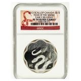 Coin 2013 Canada $15 Silver Snake NGC PF70