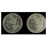 Coin (2) Morgan Silver Dollars 1884-O & 1885