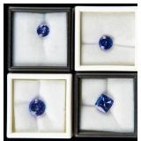 Lot of 4 Tanzanit Gemstones
