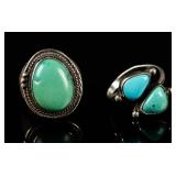 Jewelry 2 Sterling Silver Turquoise Rings