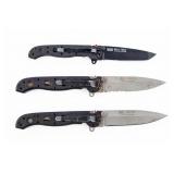 Lot Of 3 CRKT Folding Knives By Carson Designs