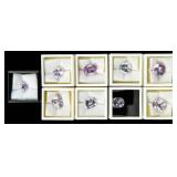 Lot of 9 Pink Kunzite Gemstones