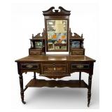 Furniture Edwardian Inlaid Mahogany Vanity