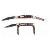 Knife Lot Of 2 Vintage Ka-Bar Pocket Knives