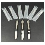 9 Wallace Sterling Silver / Stainless Steel Knives