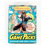 Partial Box Nintendo Game Packs Trading Cards
