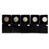 Coin (5) 1921-S Morgan Silver Dollars XF-AU