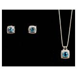 Jewelry Sterling Silver Necklace & Earrings Set