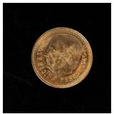 Coin Mexico 2.5 Gold Peso Brilliant Unc.