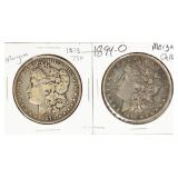 Coin (2) Morgan Silver Dollars 1878 & 1894-O