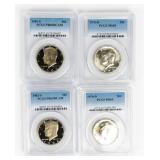 Coin (4) Kennedy Half Dollars PCGS
