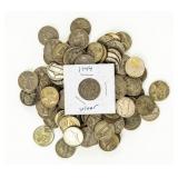 Coin (100) Jefferson 35% Silver Wartime Nickels