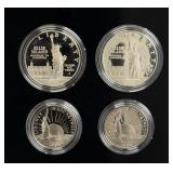 Coin (4) Ellis Island Commemoratives Silver+