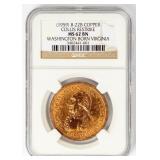Coin 1959 Collis Restrike Washington  NGC MS62 BN