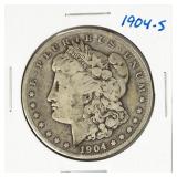 Coin 1904-S Morgan Silver Dollar in Very Good+