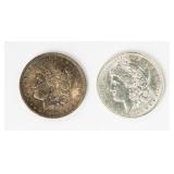 Coin (2) Morgan Silver Dollars 1888-O & 1889
