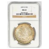 Coin 1899-O Morgan Silver Dollar NGC MS63