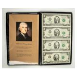 Currency $2  2003 Federal Reserve Sheet of 4