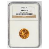 Coin 1955-S Lincoln Cent NGC MS67RD