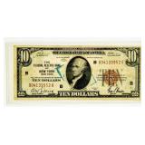 Currency $10 1929 National Currency New York NY