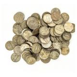 Coin (100) Jefferson 35% Silver Wartime Nickels