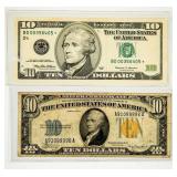 Currency $10 1999 Star Note & 1934 Silver Cert.