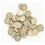Coin (50) Washington 90% Silver Quarters