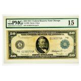 Currency $50 1914 Federal Reserve Note PMG 15