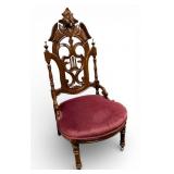 Victorian Rococo Revival Style Slipper Chair