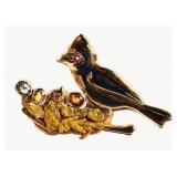 Jewelry 14kt Yellow Gold Bird Brooch / Pin