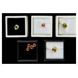 Lot of 8 Loose Sphene & Mandarin Spessartite Gemst