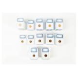 Coin (63) Graded Lincoln Cents IGS Grading