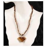 Jewelry Sterling Silver Butterfly Agate Necklace