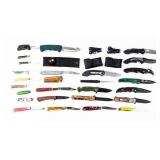Knife Lot Of 25+ Folding & Fixed Blade